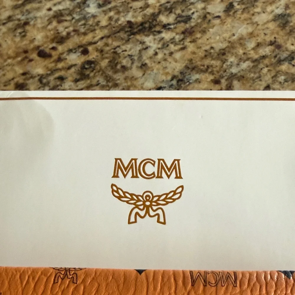 MCM Orange Logo Envelope Pouch - Picture 2 of 4